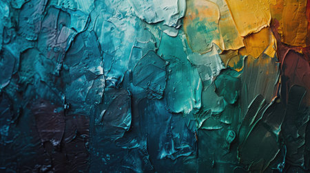 Colorful paint background with coarse texture in layers