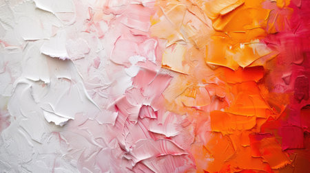 Colorful paint background with coarse texture in layersの写真素材