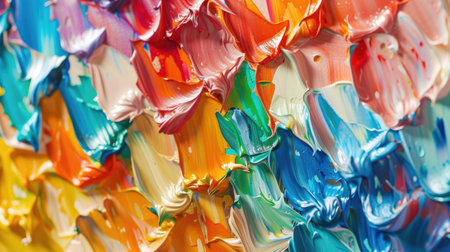 Colorful paint background with coarse texture in layers