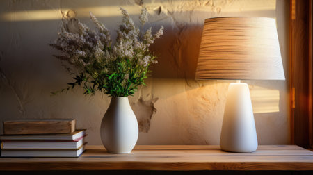 Interior of the living room with table and hall of modern designの写真素材