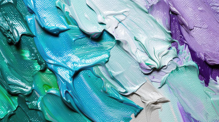 Colorful paint background with coarse texture in layers