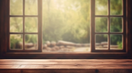 Wooden podium to present productsの写真素材