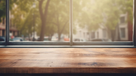 Wooden podium to present productsの写真素材