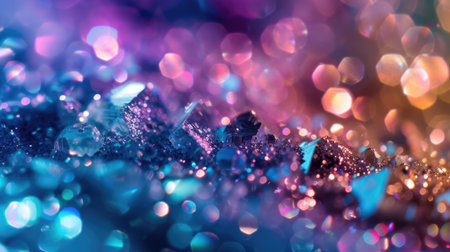 close-up of precise stones shining with many colorsの写真素材