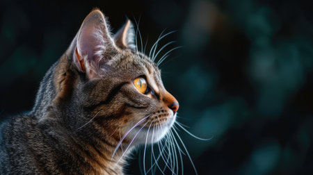 cat in a natural environment with vibrant colorsの写真素材