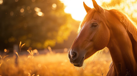 horse in a natural environment with vibrant colors