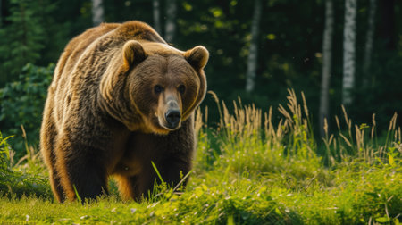 Bear in a natural and wild environmentの写真素材