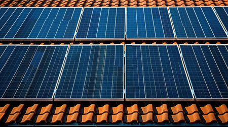 Detail view of solar panels