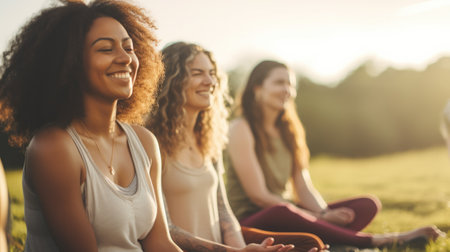 young people from different cultures having fun in groupsの写真素材