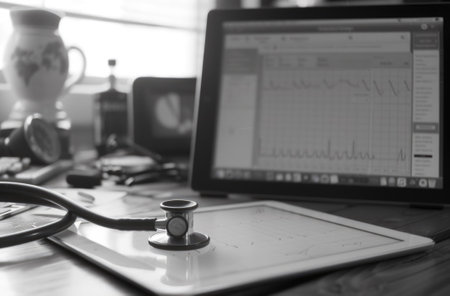 doctor's desk with stethoscope