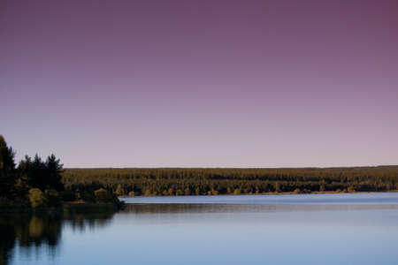 Lake Charpal France in the early morningの写真素材