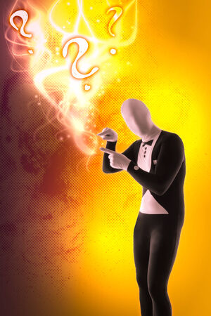man mime question faqの写真素材
