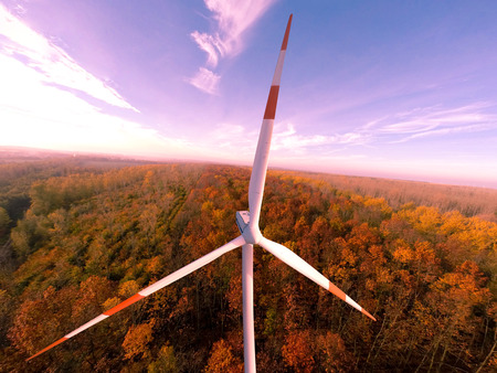 Wind turbine wind turbines wind energy wind powerの写真素材