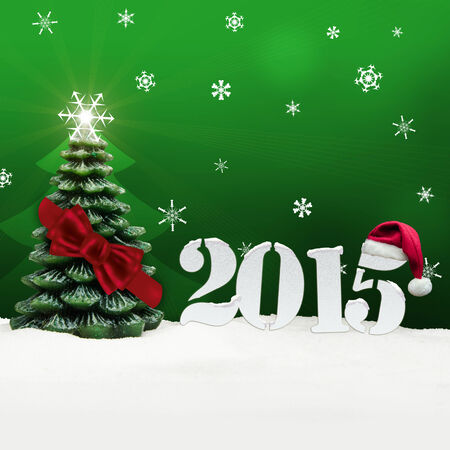 christmas tree happy new year 2015の写真素材