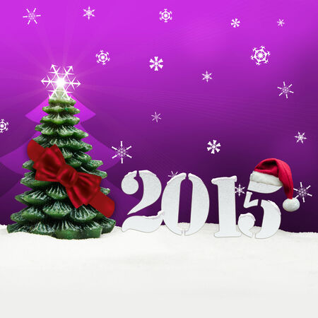 christmas tree happy new year 2015の写真素材