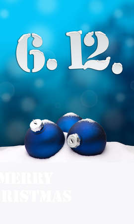 St. Nicholas Day December 06 - blue - snow