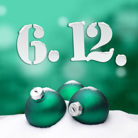 St. Nicholas Day December 06 - turquoise - snowの写真素材