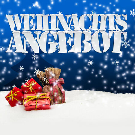 Christmas Special Offer In German Text (Weihnachtsangebot Angebot)の写真素材
