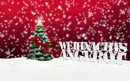 Christmas Special Offer In German Text (Weihnachtsangebot Angebot)の写真素材