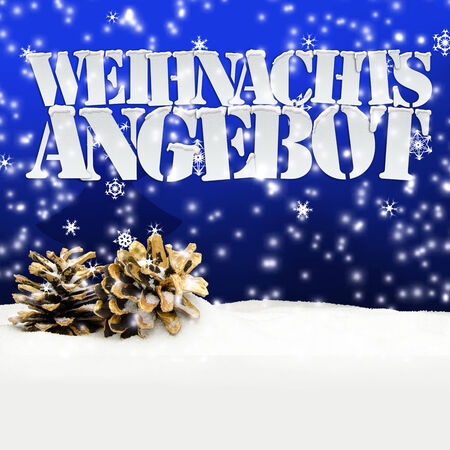 Christmas Special Offer In German Text (Weihnachtsangebot Angebot)の写真素材