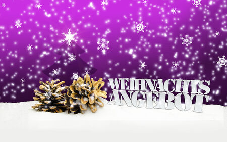 Weihnachtsangebot Angebot Angebote Weihnachten pink Christmasの写真素材