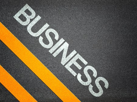 Business Text Writing Road Asphalt Floor Groundの写真素材