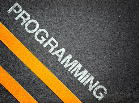 Programming Text Writing Road Asphalt Word Floor Groundの写真素材
