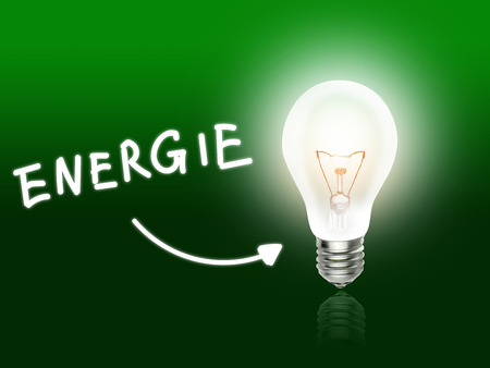 Energie Bulb Lamp Energy Light green Idea Backgroundの写真素材