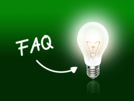 FAQ Bulb Lamp Energy Light green Idea Backgroundの写真素材