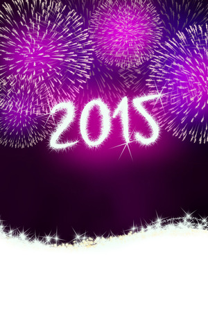 colorful impressive fireworks happy new year celebrationの写真素材