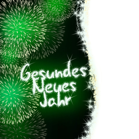 colorful impressive fireworks happy new year celebrationの写真素材