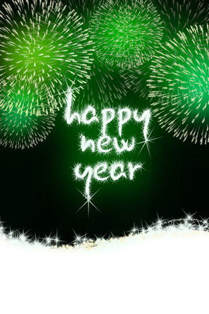colorful impressive fireworks happy new year celebrationの写真素材