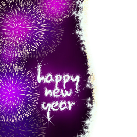 colorful impressive fireworks happy new year celebrationの写真素材