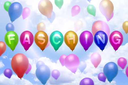German carnival balloon colorful balloons partyの写真素材
