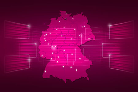 Germany Map World map News Communication logistics pinkの写真素材