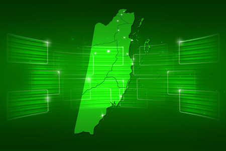 Belize Map World map News Communication delivery greenの写真素材