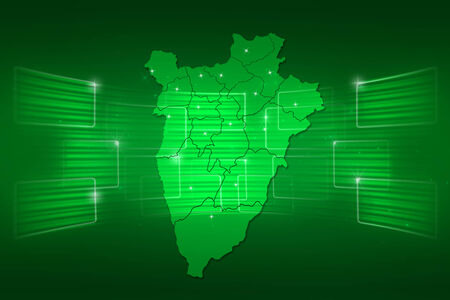Burundi Map World map News Communication delivery greenの写真素材