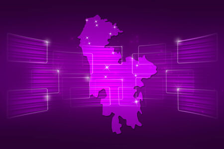 Karabakh Map World map News Communication delivery purpleの写真素材
