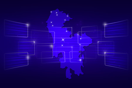 Karabakh Map World map News Communication delivery blueの写真素材