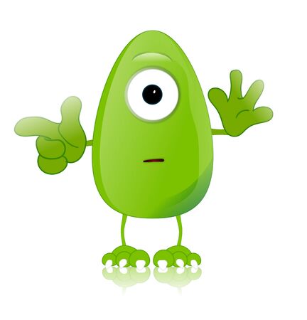 green monster character expressions funnyの写真素材