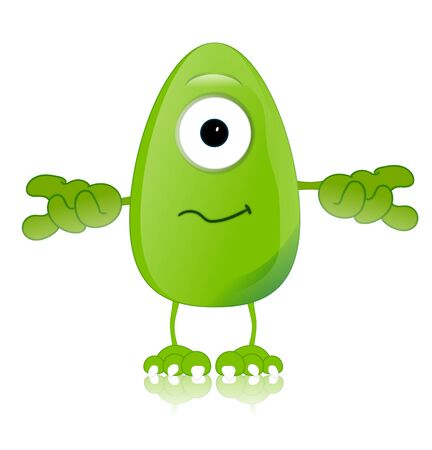 green monster character expressions funnyの写真素材