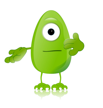 green monster character expressions funnyの写真素材