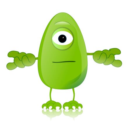 green monster character expressions funnyの写真素材