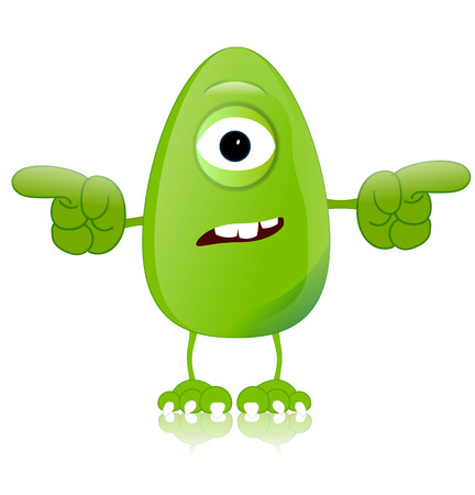 green monster character expressions funnyの写真素材