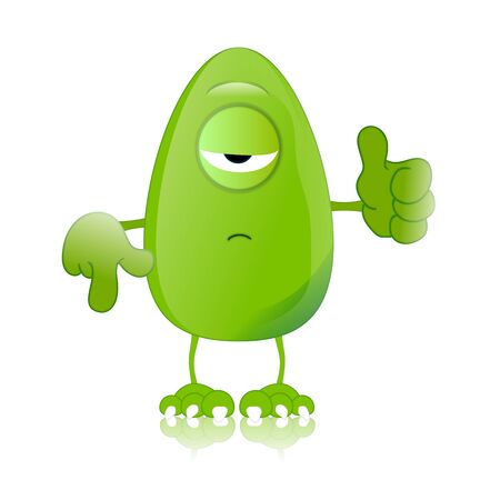 green monster character expressions funnyの写真素材