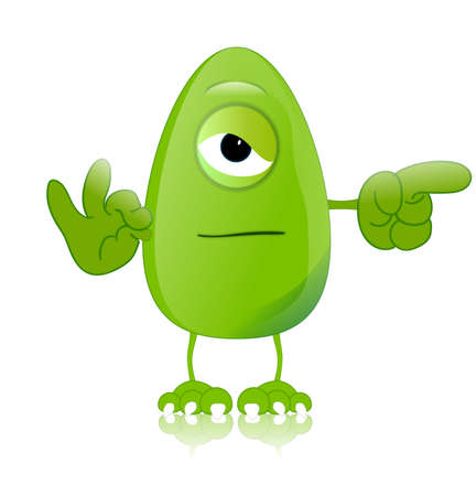 green monster character expressions funnyの写真素材