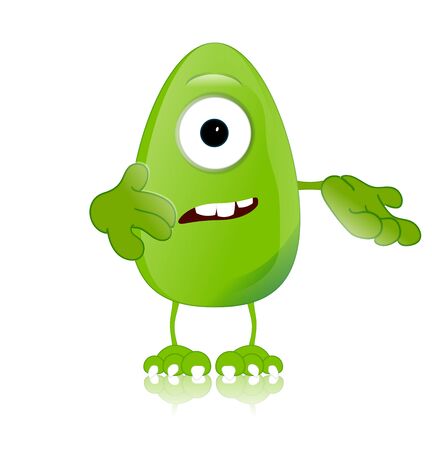 green monster character expressions funnyの写真素材
