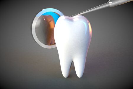 Tooth molar tooth Dental Hygiene Dentist 3D renderingの写真素材