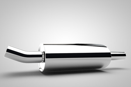 Exhaust Pipe car auto tuning pipe parts chrome steelの写真素材