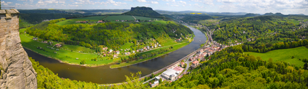 Landmark from fortress Koenigstein, Saxony Swiss natureの写真素材